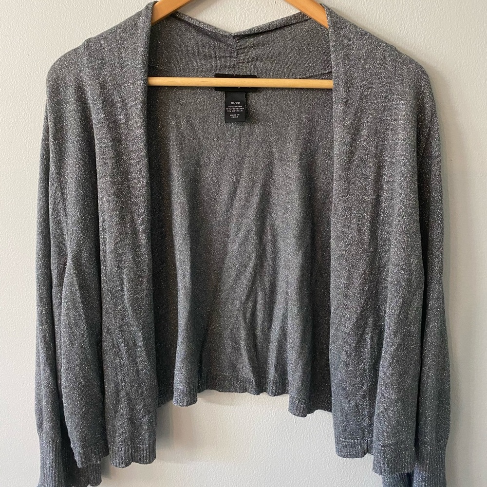 Lane Bryant Plus Size 18/20 Sparkly Crop Shrug